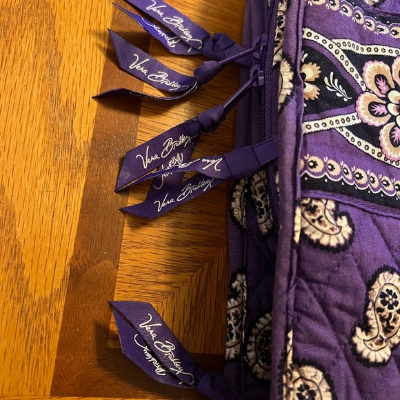 Vera Bradley Purple Paisley Travel Storage Accessories Bag - Picture 6 of 10